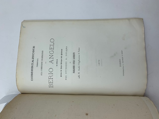 Pericolo di esplosione che presenta la macchina a vapore. Mezzi suggeriti dalla scienza per evitarlo. Dissertazione